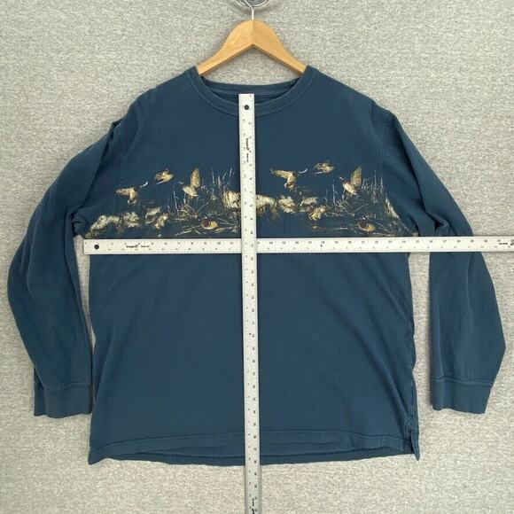 North River Shirt Mens Extra Large Blue Duck Hunting All Around Long Sleeve Dog - Picture 8 of 10